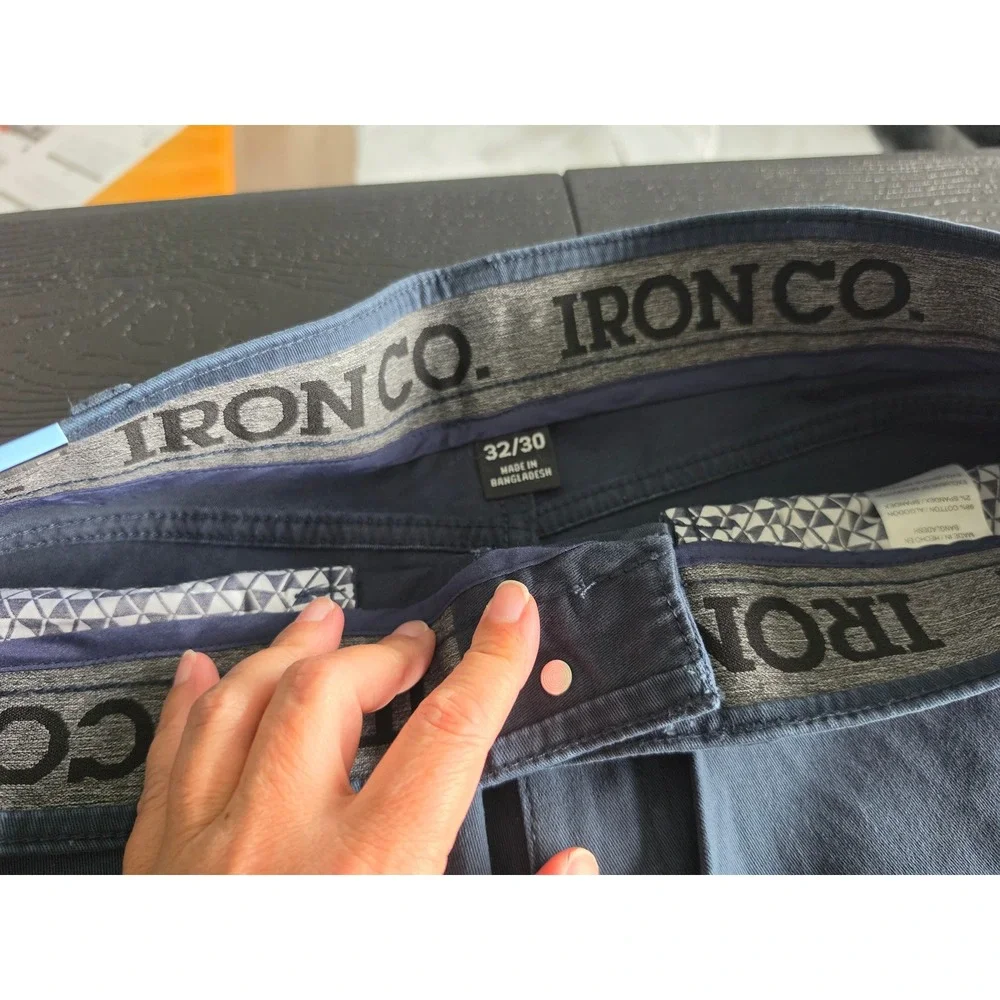 Iron Co Patriot Pant Mens 32x30 Midnight Blue New Straight Leg Comfort Flex